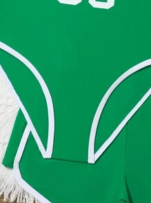 Tween Girls' Color Block One-Piece Swimsuit/With Shorts Set