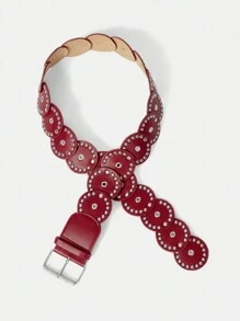 Aloruh 1 szt. Damski ładny, podstawowy, nabijany ćwiekami, pasek w stylu zachodnim z estetyką pustkowi, odpowiedni na co dzień, koncerty/festiwale