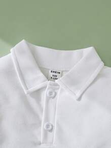 SHEIN Baby Boys Bow Front Shirt & Suspender Shorts - Green - View 6