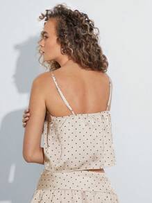 WESTFADE Polka Dot Satin Tie Tank - Apricot - View 2