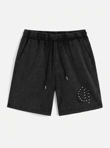 Manfinity NXTstreet Men's Wide Round Neck Short Sleeve Knitted T-Shirt Set - Black - View 3