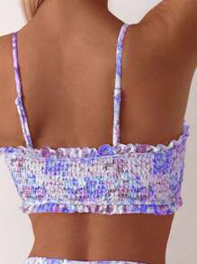 Swim Mod Women's Printed Simple Everyday Bikini Set Summer Beach - Multicolor - View 5