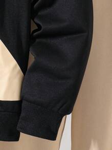 Set de 2 piezas de sudadera con estampado de letra y pantalón de chándal informal deportivo para niño preadolescente