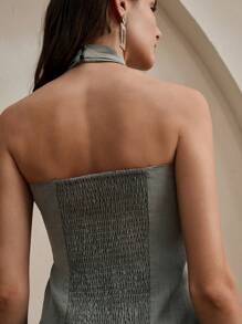 Anewsta Vintage und stilvolles Tank Top für Damen mit Kreuzfreiheit und schmalem Schnitt