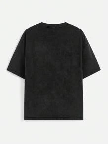 Manfinity NXTstreet Men's Wide Round Neck Short Sleeve Knitted T-Shirt Set - Black - View 9