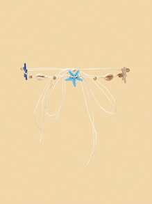 SHEIN VCAY 1 件女式可爱基本款海星贝壳腰带，适合海滩、野餐、度假