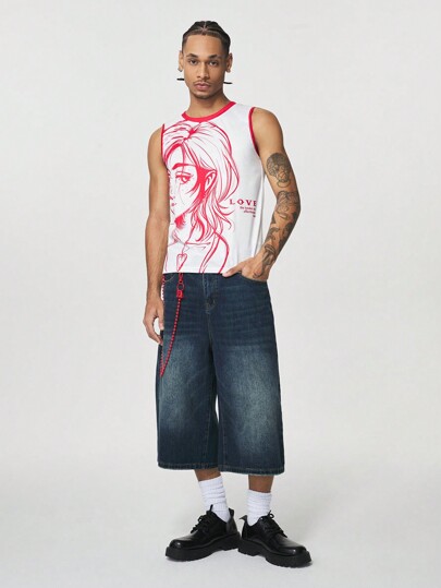 Prep Camiseta de tirantes gráfica para hombre para verano