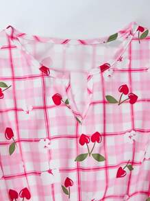 Tween Girls' Ditsy Floral Short Sleeve Dress, Perfect For Vacation, Picnic, And Play
