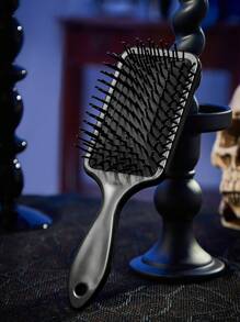 Corpse Bride | ROMWE Cartoon Skeleton And Letter Print Dark Comb - Black - View 2