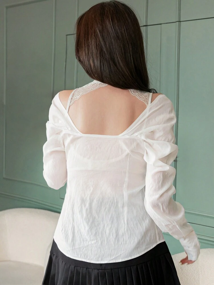 Women's Solid Color Bow Long Sleeve Shirt,Fall Women Clothes