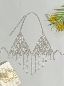 SHEIN Swim Chain Linked Halter Cover Up For Holiday Summer