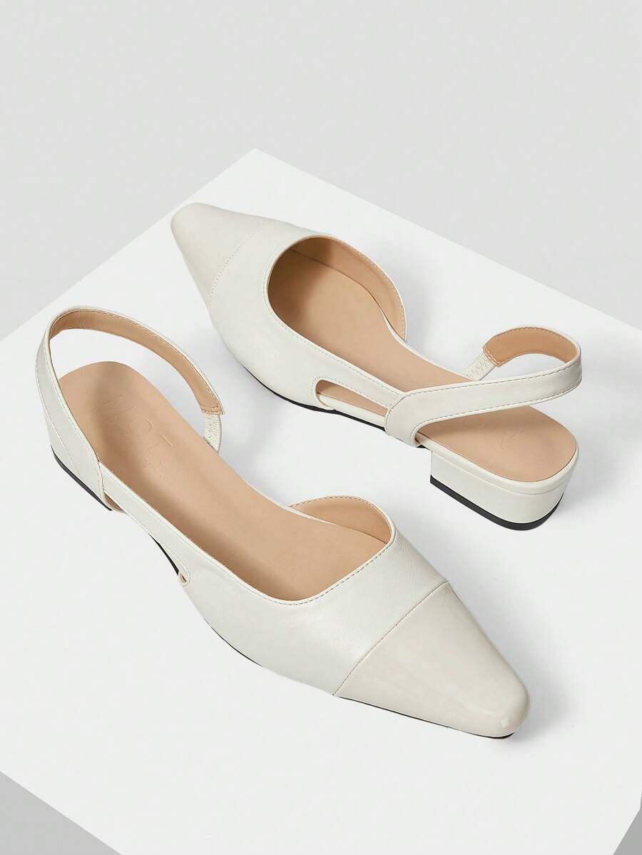 MOTF PREMIUM Sepatu flat wanita simpel dan serbaguna dengan kombinasi warna, cocok untuk liburan Tahun Baru, musim semi, liburan Paskah, dan Natal. - Chantilly - View 1