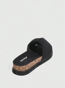 Styleloop 女士平底凉鞋，波西米亚风格，复古美式，波西米亚风，西部风，音乐节，派对装 - 黑色 - 查看 3