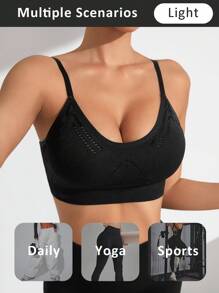 Women's Sports Underwear (Seamless, Black) - Black - View 1