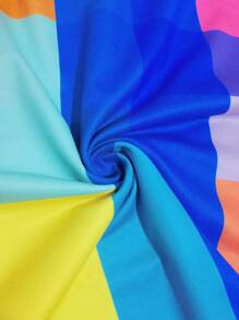 SHEIN LUNE 女士五彩格紋印花背心上衣 - 彩色 - 查看 5