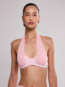 MUSERA 挂脖式网眼钢圈文胸上衣度假春夏