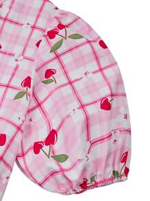 Tween Girls' Ditsy Floral Short Sleeve Dress, Perfect For Vacation, Picnic, And Play
