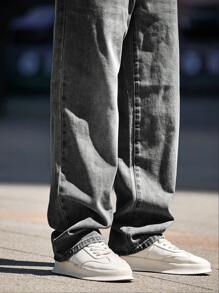 Manfinity EMRG Men Slant Pocket Straight Leg Baggy Jeans - Grey - View 7