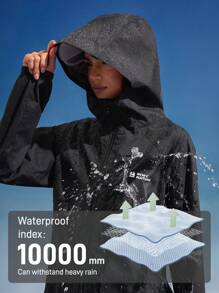 In My Nature In My Nature Women's Windproof And Waterproof Hooded Mid-Length Raincoat Jacket For Outdoor Wear