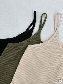 Zolique Women's Summer Button-Up Split Hem Tank Top Set, Multiple Colors - Multicolor - View 6