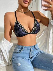 Fashionable Lace Women's Backless Bra - Black - View 4