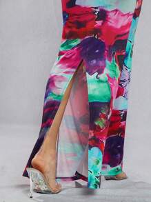 Hauture Abstract Print Tube Top & Skirt Set - Multicolor - View 3