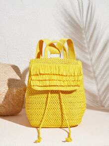SHEIN VCAY Women's Casual And Fashionable Backpack, School Backpack - Yellow - View 2