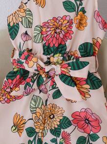 Tuta estiva per giovani ragazze con maniche a campana, elegante, con colori retrò, alla moda e classica, comoda per uscite e uso quotidiano, per occasioni in famiglia e casual - Multicolore - Visualizzare 7