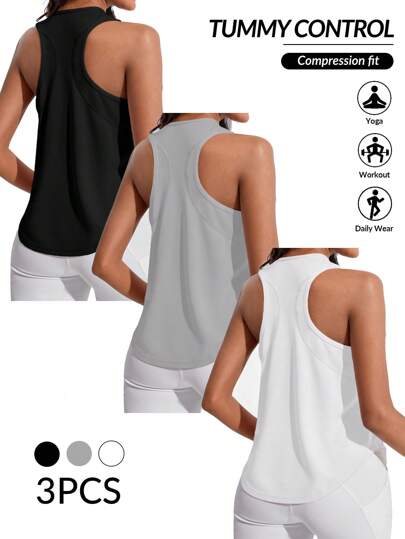 Easithlete 夏季實心賽車背運動背心