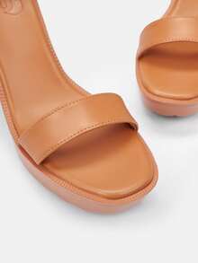 CUCCOO BIZCHIC 女式純色時尚高跟涼鞋，適合派對混搭