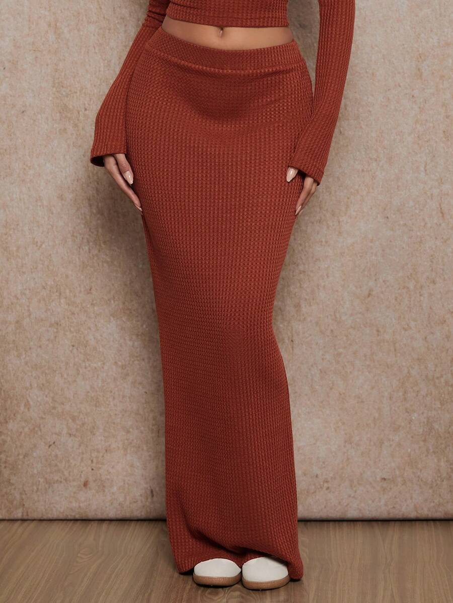 Forever 21 Váy thường ngày dài tới đầu gối màu nâu - màu nâu - Xem 1