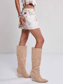 MUSERA Burn Out Print Low Rise Mini Skirt Boho Spring Summer Cute