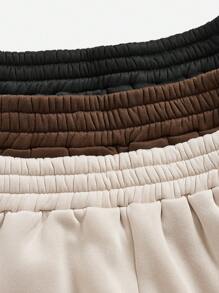 Easithlete 3 pezzi di Pantaloni sportivi a vita elastica solidi