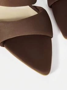 CUCCOO SZL Pointed Toe Ladies Fashion Stiletto High Heel Sandals Christmas Valentines - Brown - View 5