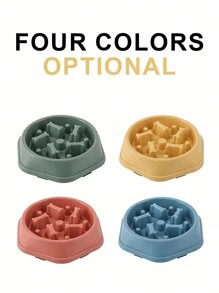 PETSIN 1入組寵物慢食餐具，防吞嚥健康餐具，寵物骨形慢食餐具，適用於狗和貓，防滑，防噎，適用於小型和中型寵物，藍色