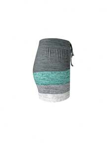 Shorts de mujer con cintura elástica y cordón, estampado de palmera, ajuste ceñido, ideales para playa y vacaciones, cómodos para uso en casa, adecuados para el verano