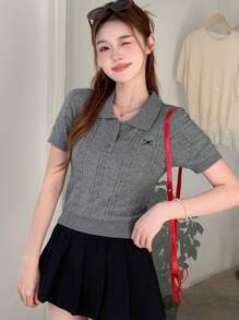 DAZY Ladies' Simple Solid Knitwear For Everyday Wear
