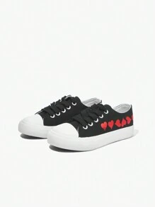 Fashionable All-Match High-Top Canvas Shoes For Children, Spring And Summer, Casual Style - Black - View 3