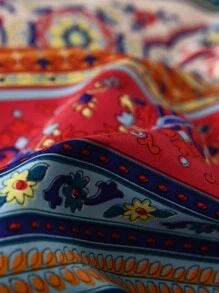 3pcs/set Scroll Pattern Duvet Cover Set Without Filler, 1 Duvet Cover & 2 Pillowcase, Boho Polyester Bedding Set For Home - Multicolor - View 7