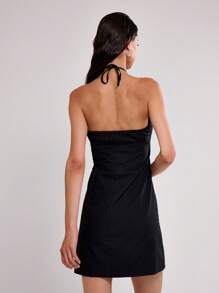 MUSERA Button Up Mini Dress With Pocket Detailing Spring Sexy Cute Summer