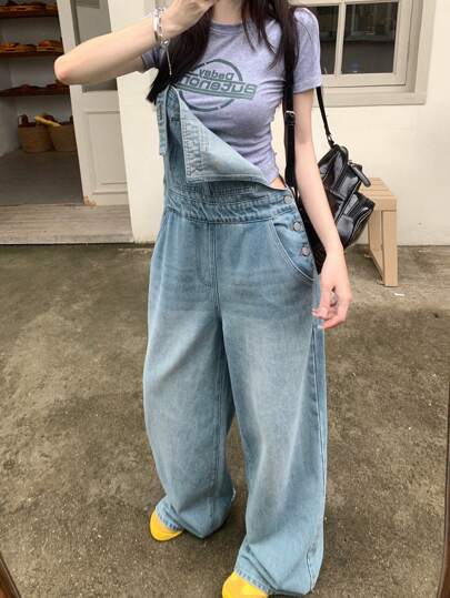 ☻Flower☻ 　ARGUE OVERSIZED LADY OVERAL 本日限定argue OVERSIZED LADY OVERALL DENIM
