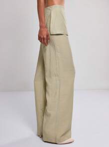 MUSERA Quần tây ống đứng kèm chân váy liền thân, phong cách mùa hè thập niên 90, gợi cảm, thanh lịch, thích hợp cho lễ Phục sinh và thường ngày. - màu xanh lá - Xem 4