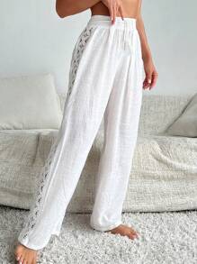 SHEIN Swim Women's Plain And Simple Daily Cover Shirt Summer - White - View 5