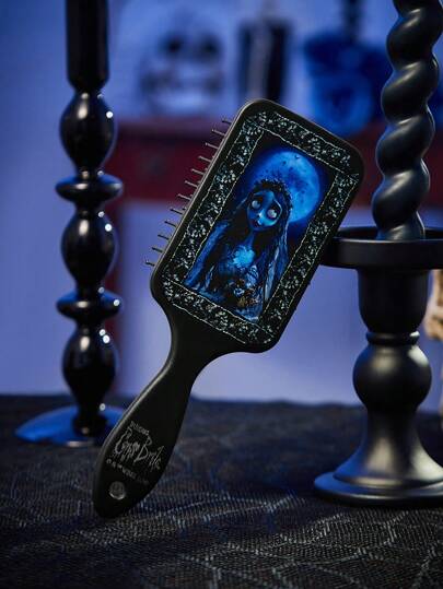 Corpse Bride | ROMWE Petine scuro con stampa a scheletro e lettere a cartone animato