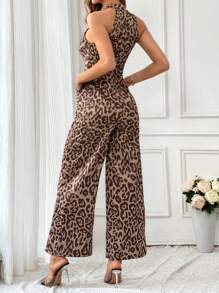 SHEIN Privé Enterizo de leopardo para mujer con cuello halter - Multicolor - Ver 7