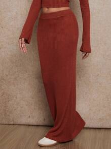 Forever 21 Váy thường ngày dài tới đầu gối màu nâu - màu nâu - Xem 6