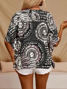 Breezaya 全印花蝙蝠袖上衣 - 彩色 - 查看 2