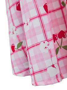 Tween Girls' Ditsy Floral Short Sleeve Dress, Perfect For Vacation, Picnic, And Play