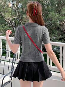 DAZY Ladies' Simple Solid Knitwear For Everyday Wear