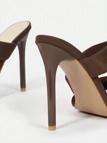 CUCCOO SZL Pointed Toe Ladies Fashion Stiletto High Heel Sandals Christmas Valentines - Brown - View 3